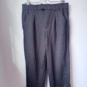 Ab'Solution Skyrise Pleated Ankle Straight Leg Pants Size 8 plaid